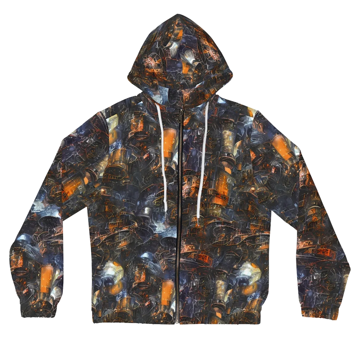 Midnight Mechanica on Women's Full-Zip Hoodie — Front