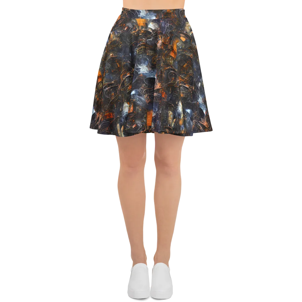 Midnight Mechanica on Skater Skirt — Front
