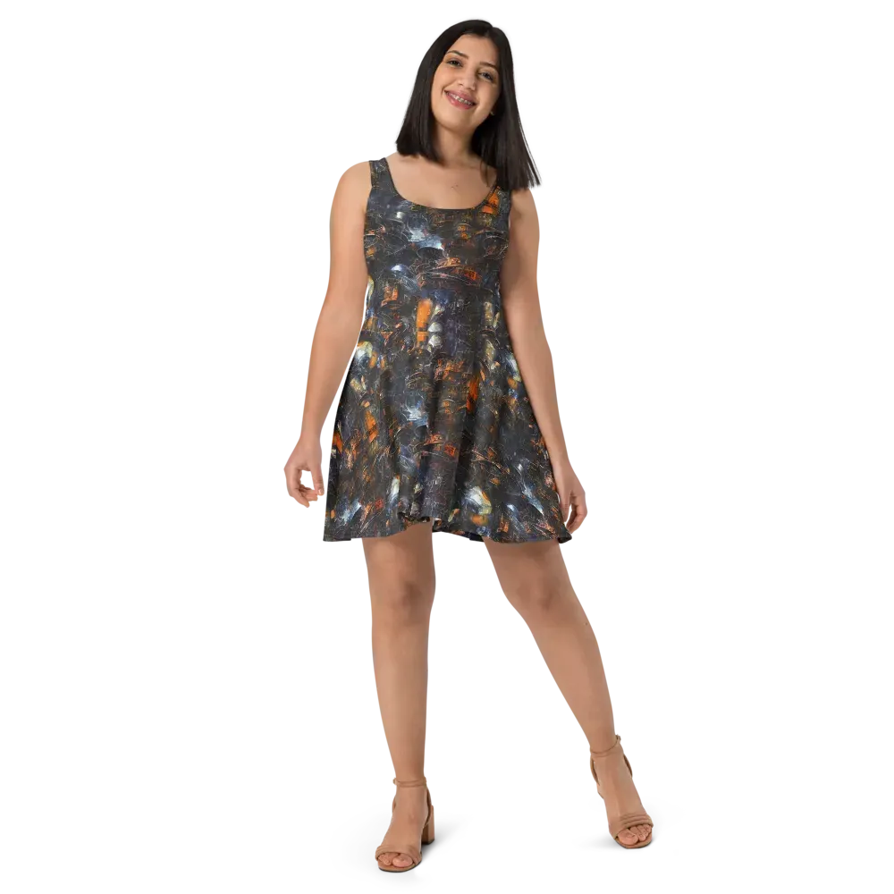 Midnight Mechanica on Skater Dress — Front