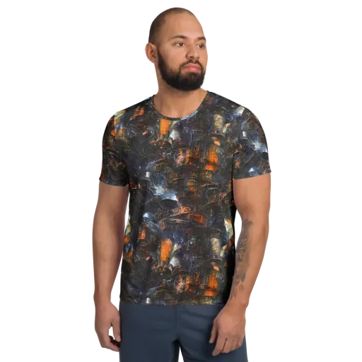Midnight Mechanica on a Men's Athletic T-Shirt