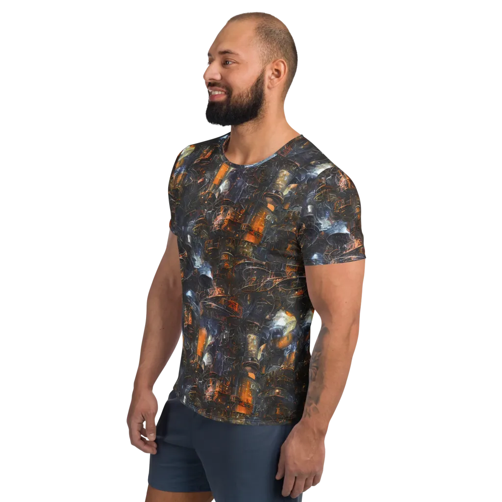 Midnight Mechanica on Men's Athletic T-Shirt — Left
