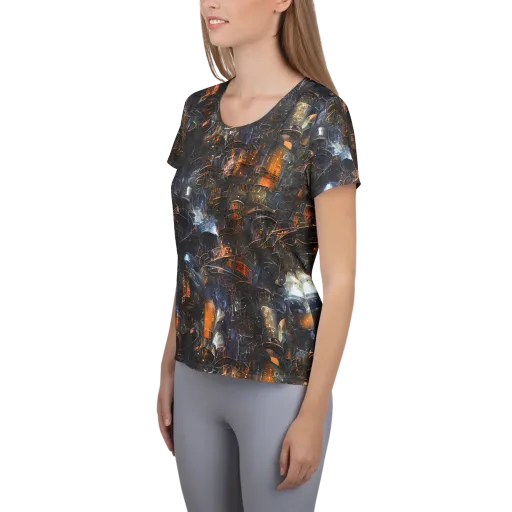 Midnight Mechanica on a Women's Athletic T-Shirt