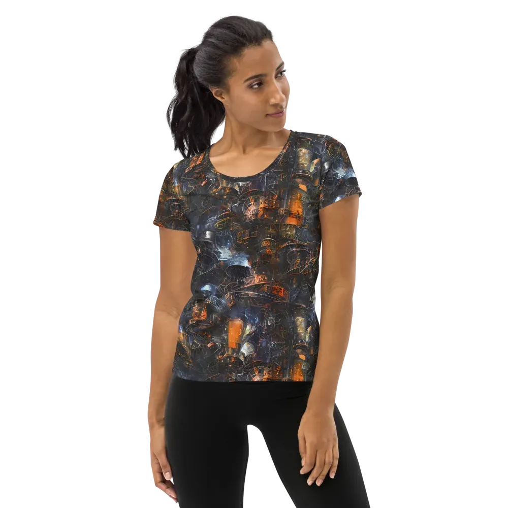 Midnight Mechanica on Women's Athletic T-Shirt — Front