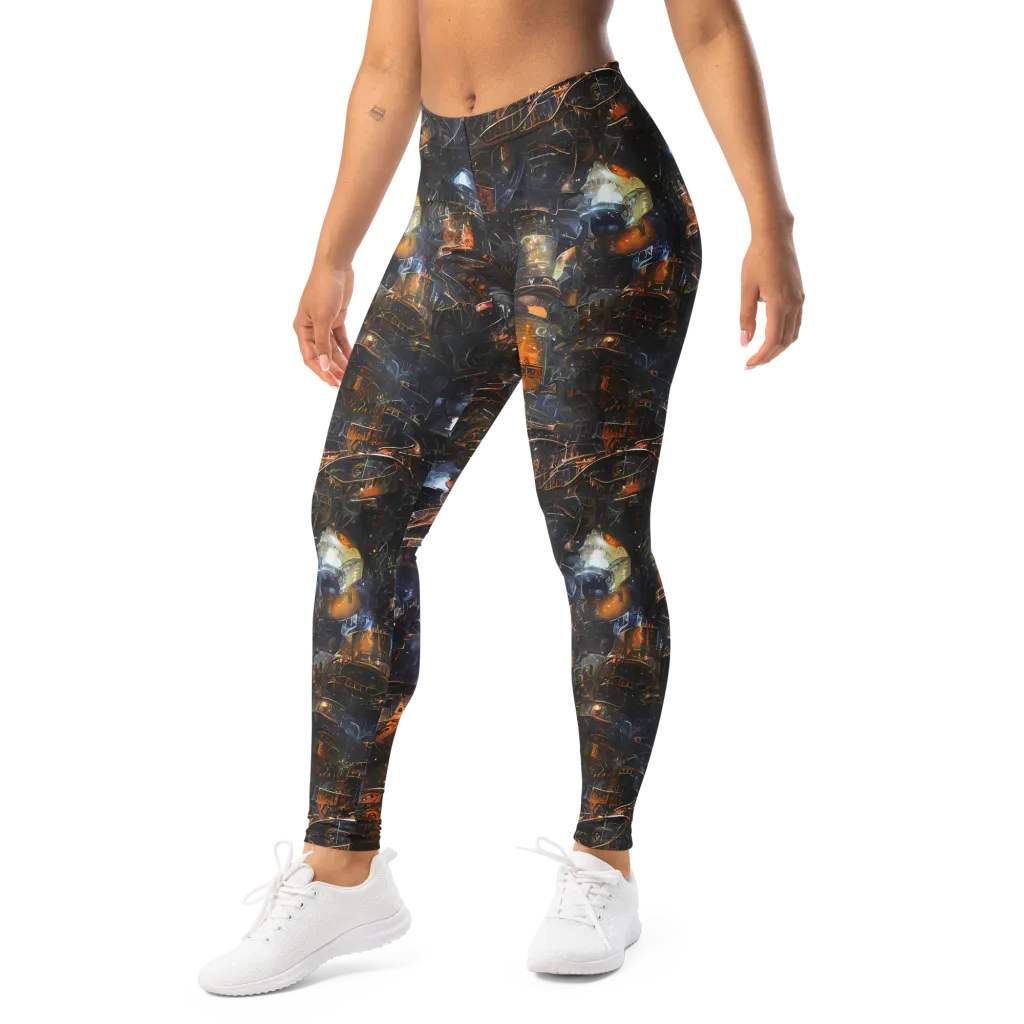 Midnight Mechanica on Leggings — Left Front
