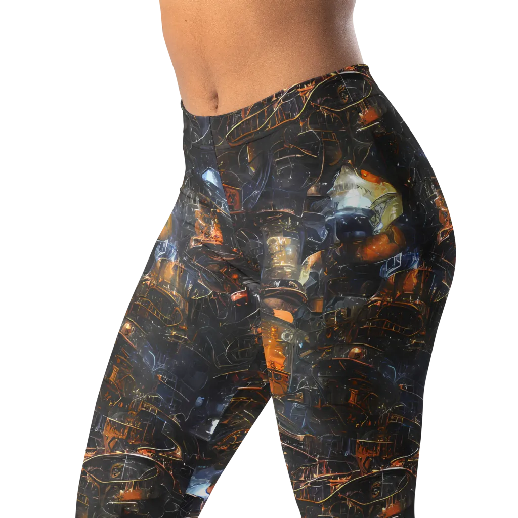 Midnight Mechanica on Leggings — Left Front