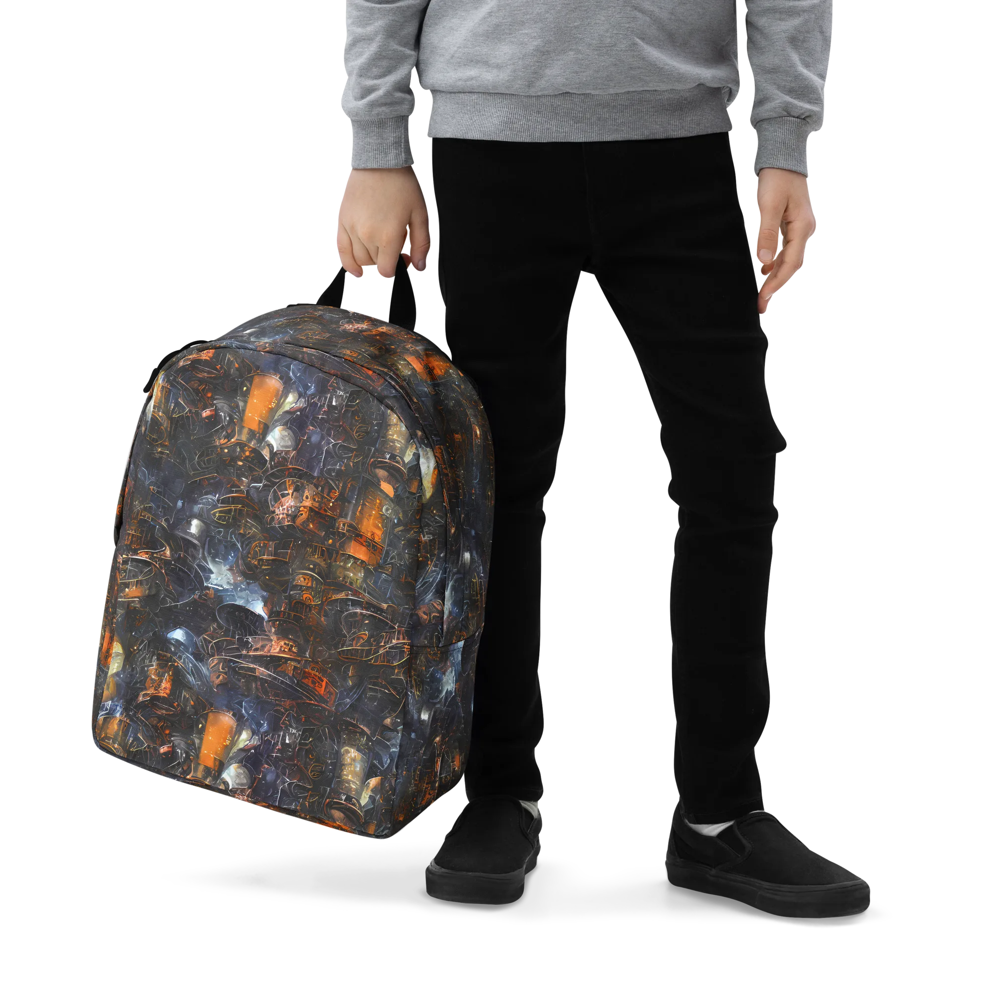 Midnight Mechanica on Minimalist Backpack — Zoomed-in
