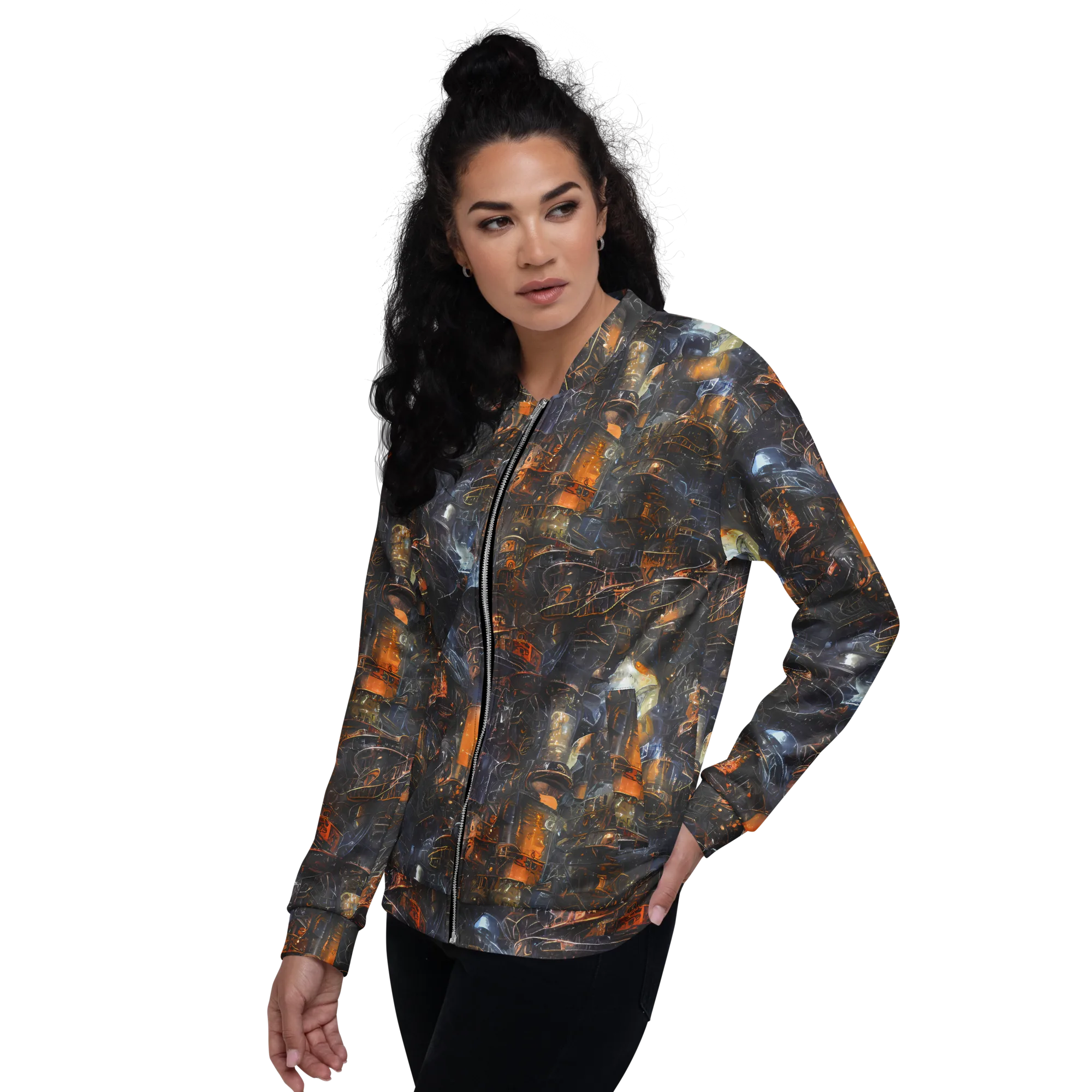 Midnight Mechanica on Bomber Jacket — Left