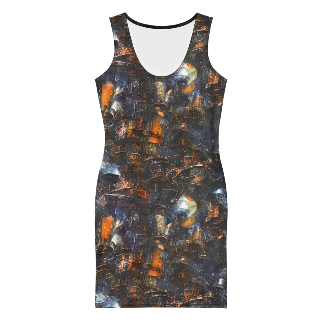 Midnight Mechanica on Bodycon Dress — Front