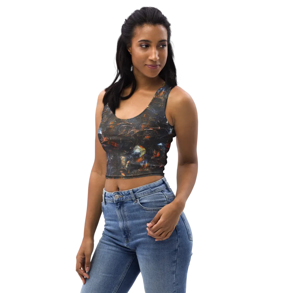 Midnight Mechanica on Crop Top — Left Front