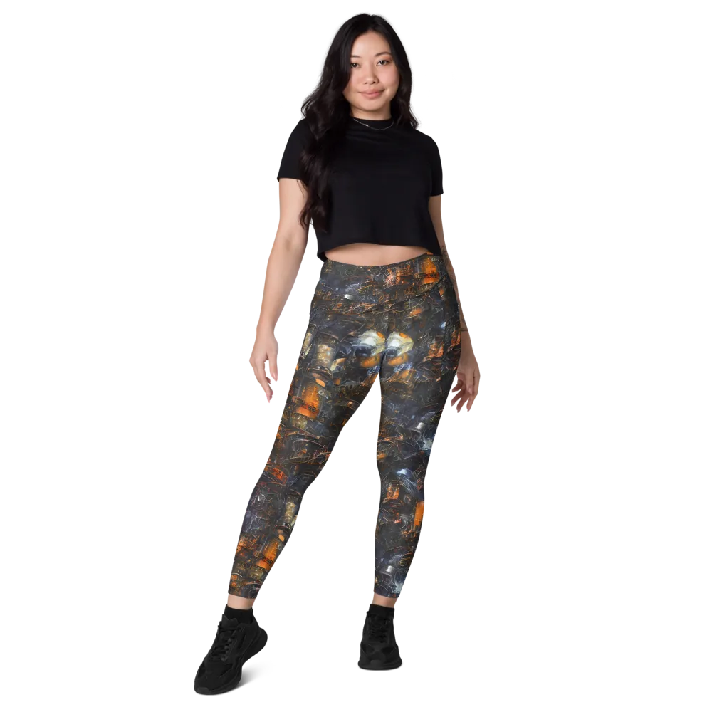 Midnight Mechanica on Leggings with Pockets — Front