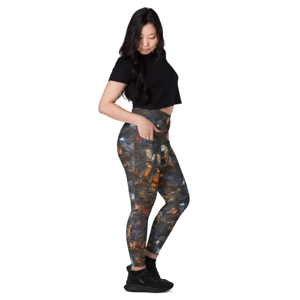 Midnight Mechanica on Leggings with Pockets — Right