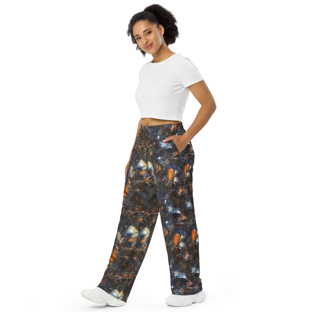 Midnight Mechanica on Wide-Leg Pants — Left Front