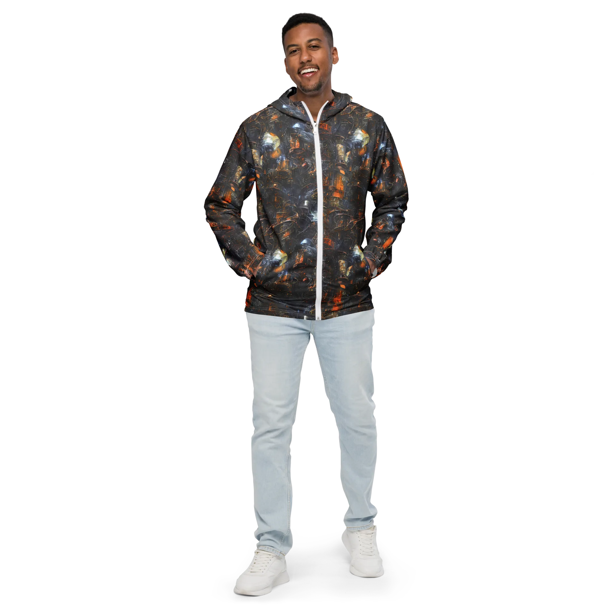 Midnight Mechanica on Men's Windbreaker — Front