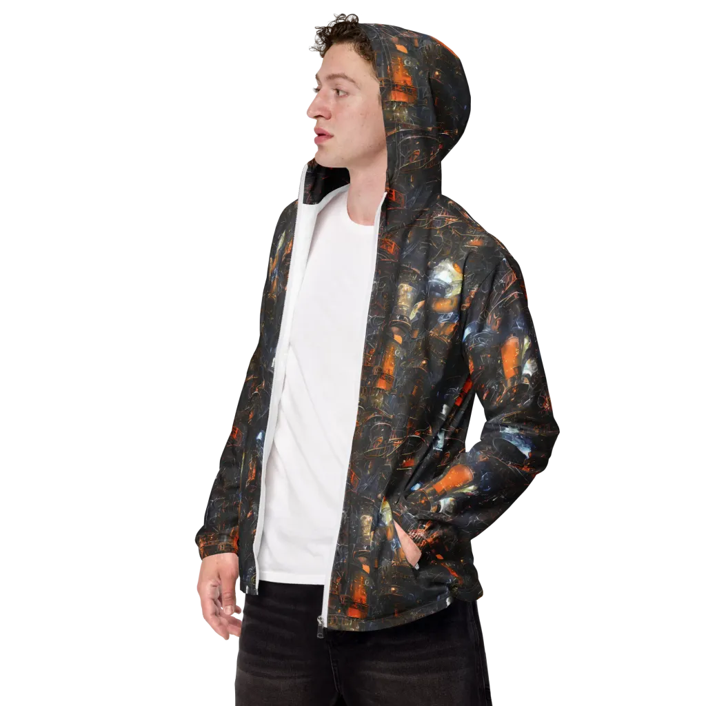 Midnight Mechanica on Men's Windbreaker — Left Front