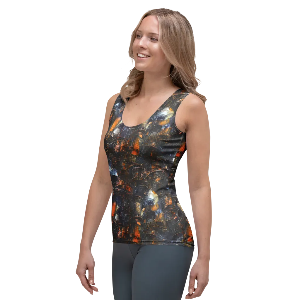 Midnight Mechanica on Women's Tank Top — Left Front
