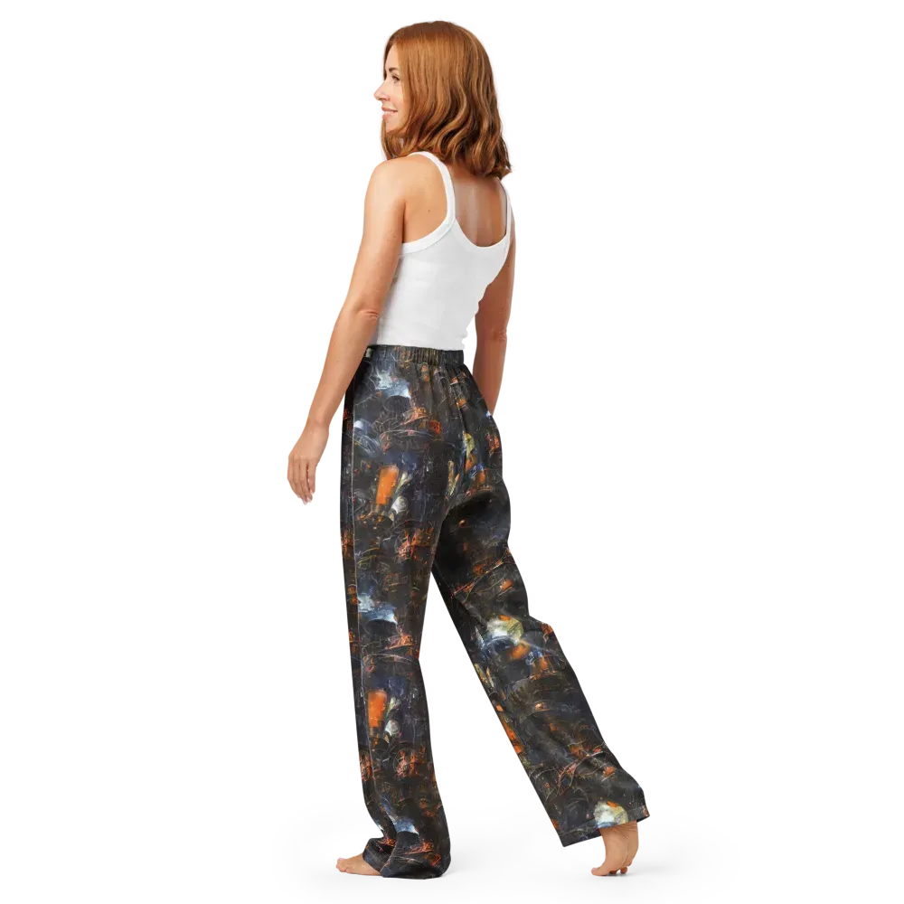 Midnight Mechanica on Women's Pajama Pants — Back