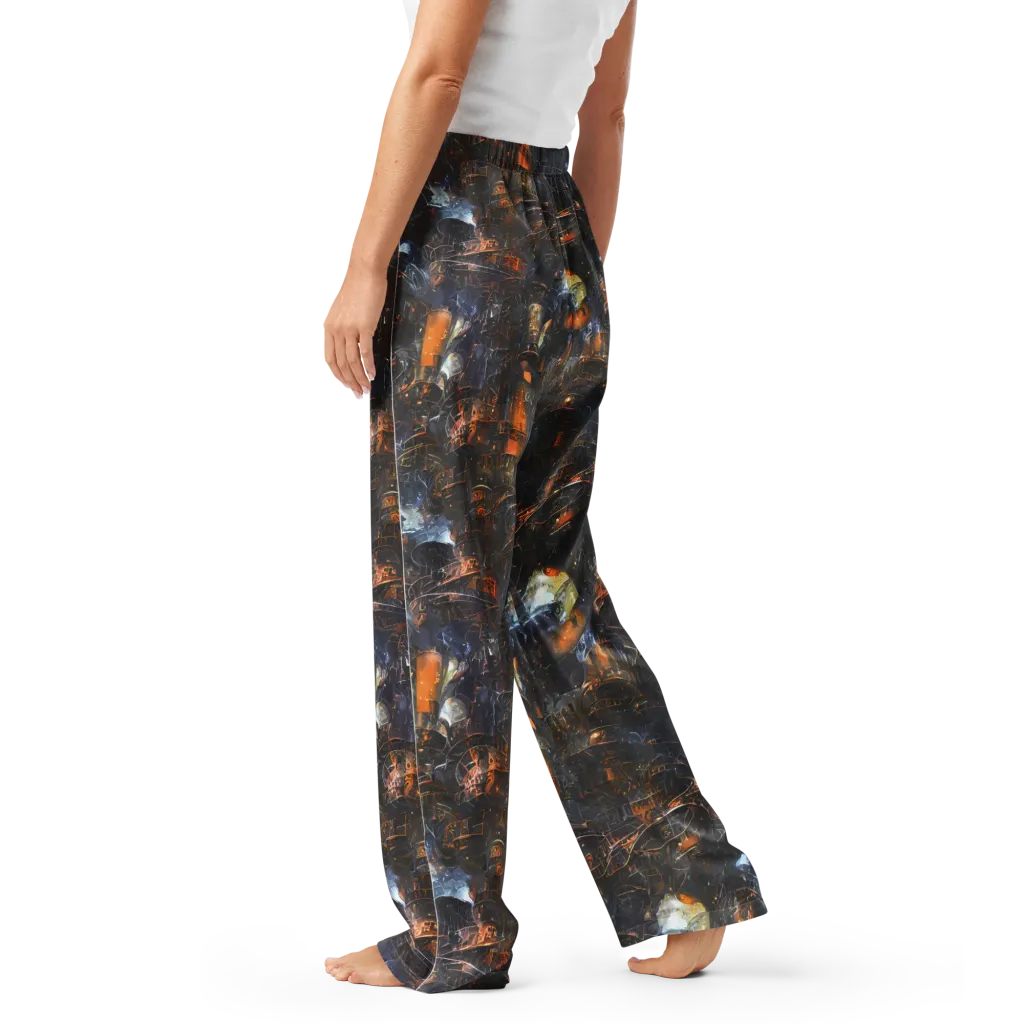 Midnight Mechanica on Women's Pajama Pants — Left