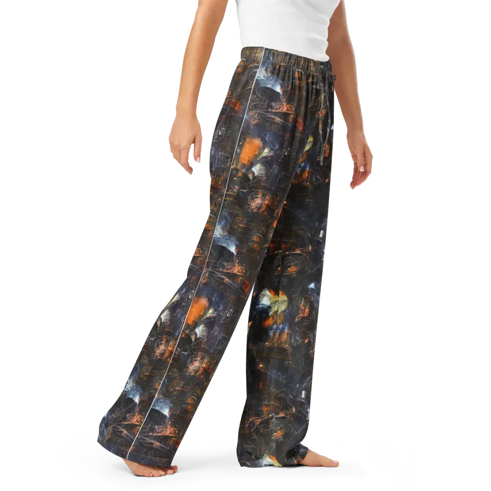 Midnight Mechanica on Women's Pajama Pants — Right Front