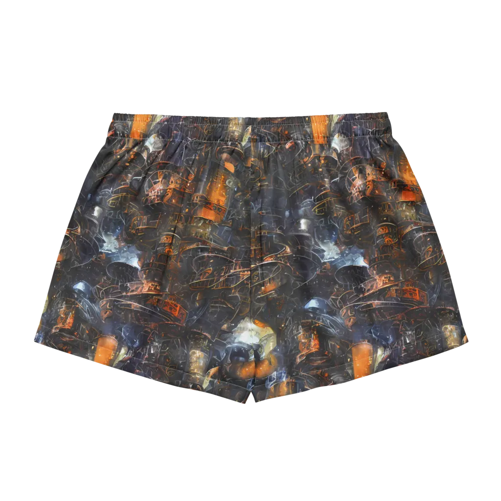 Midnight Mechanica on Women's Pajama Shorts — Back