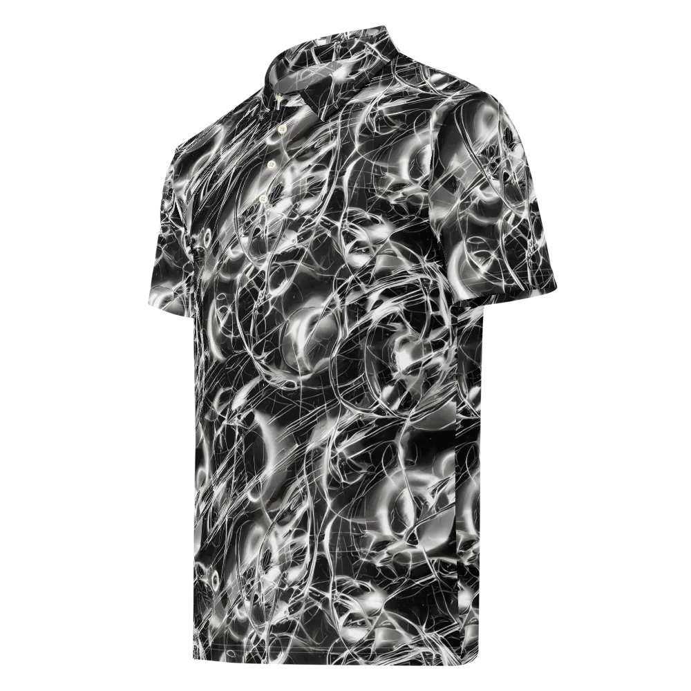 Chrome Tempest on Men's Slim Fit Polo Shirt — Left Front