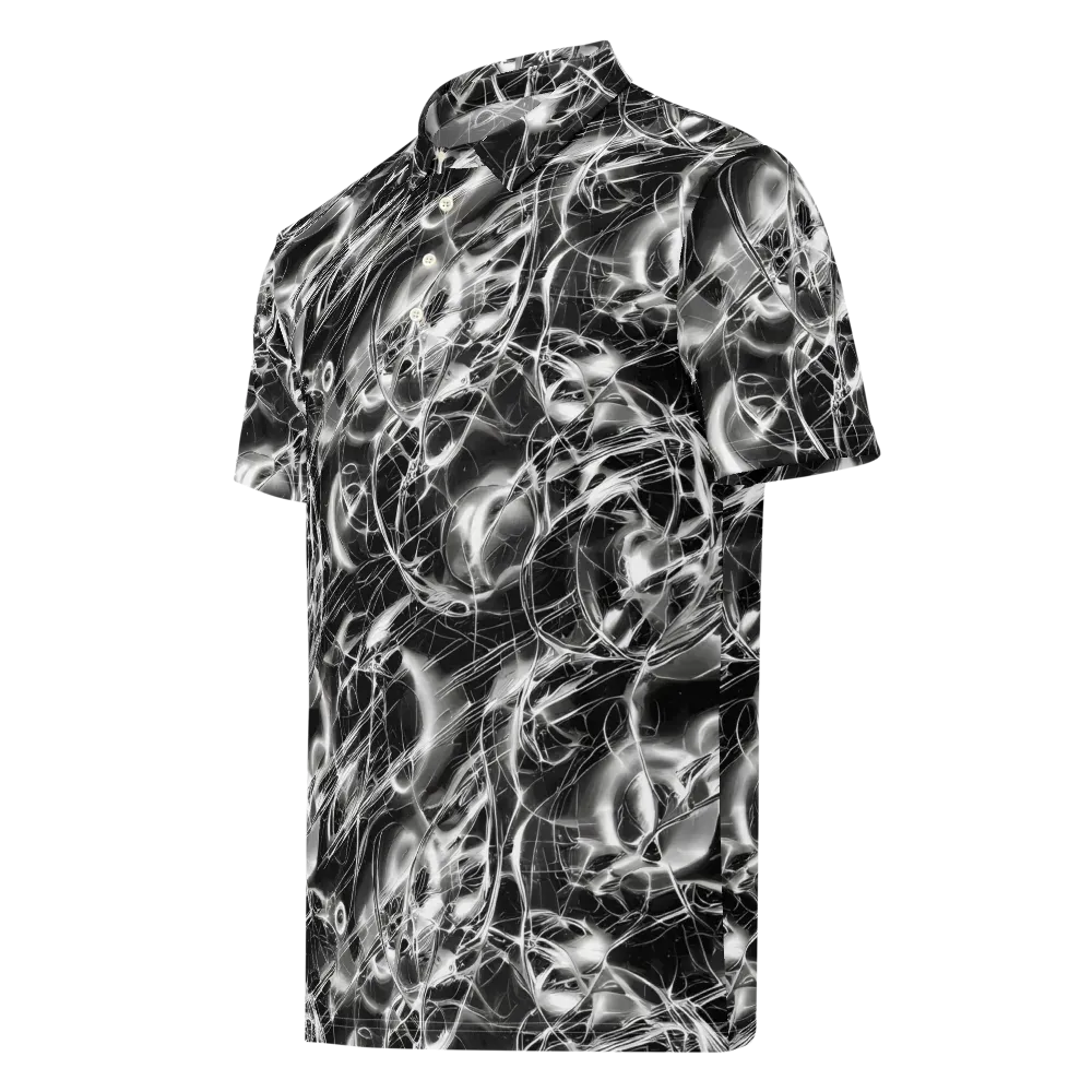 Chrome Tempest on Men's Slim Fit Polo Shirt — Left Front