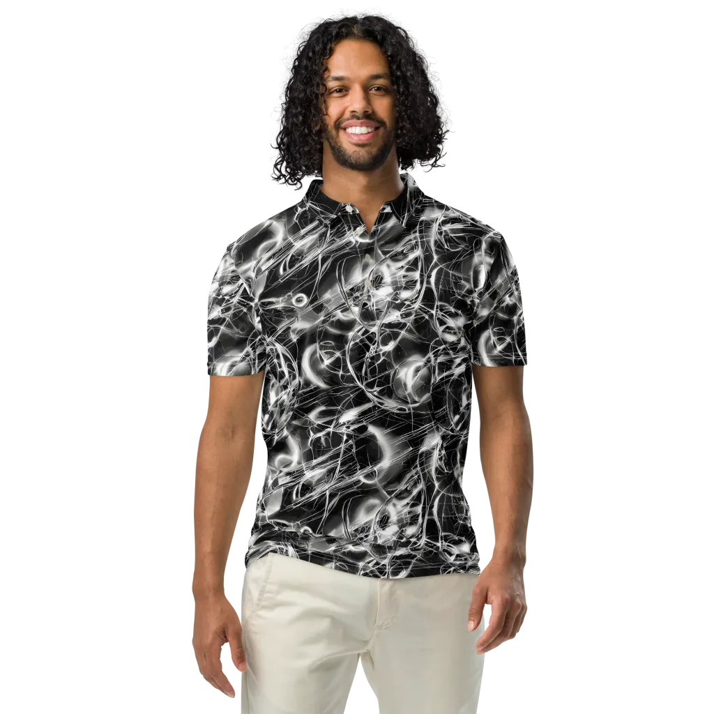 Chrome Tempest on Men's Slim Fit Polo Shirt — Front