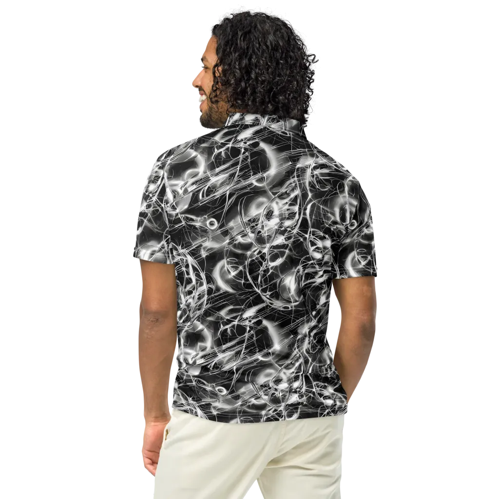 Chrome Tempest on Men's Slim Fit Polo Shirt — Back