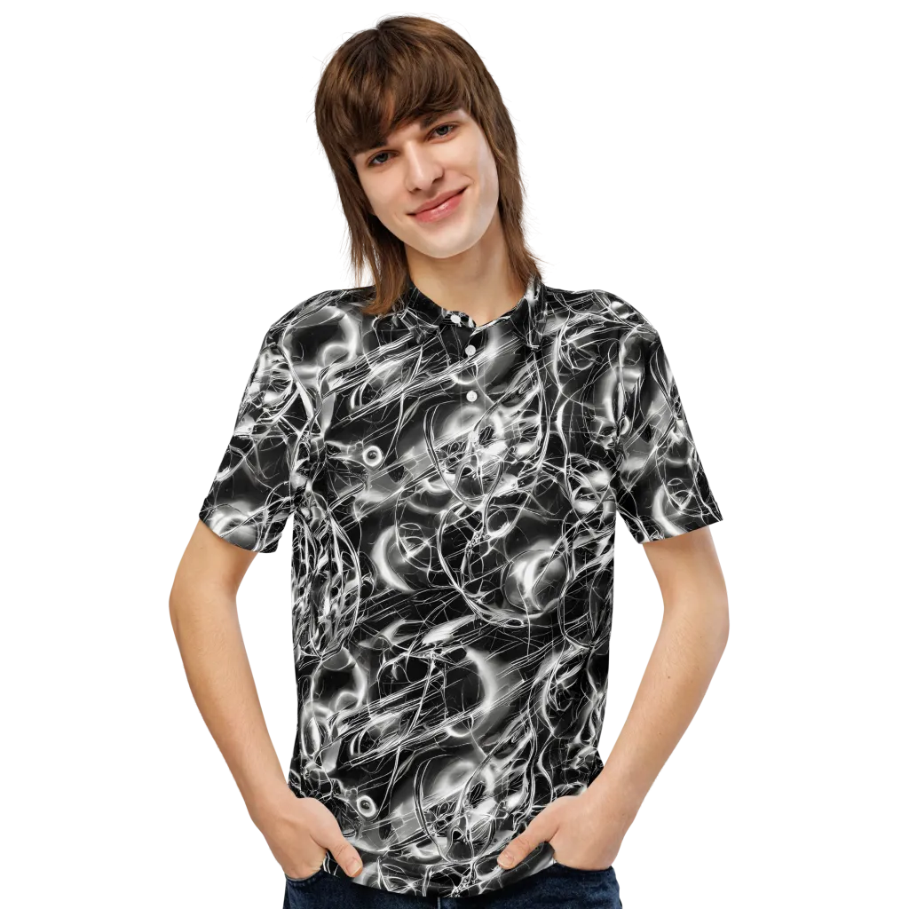 Chrome Tempest on Men's Slim Fit Polo Shirt — Front
