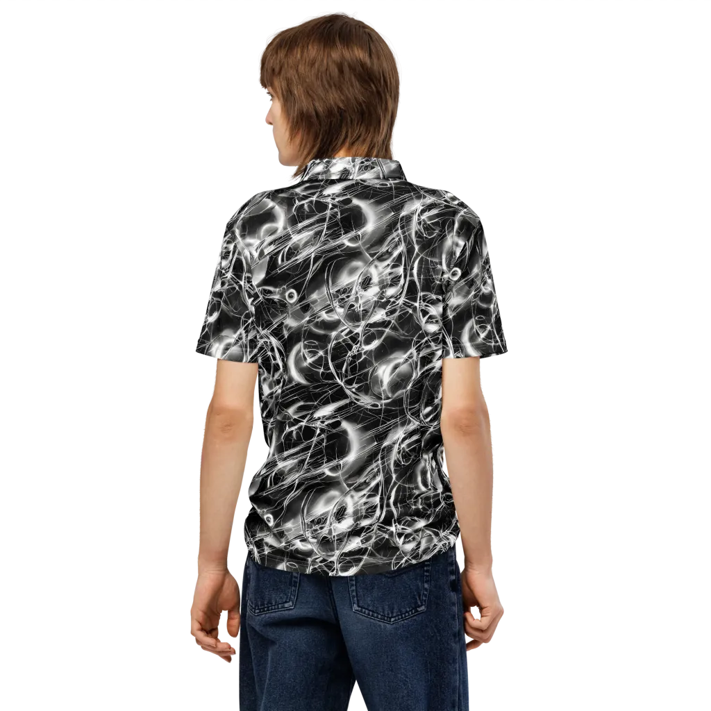 Chrome Tempest on Men's Slim Fit Polo Shirt — Back