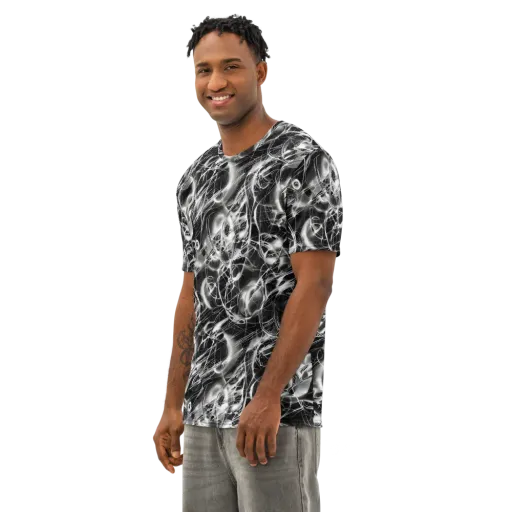 Chrome Tempest on a Men's Cotton Crew Neck T-Shirt