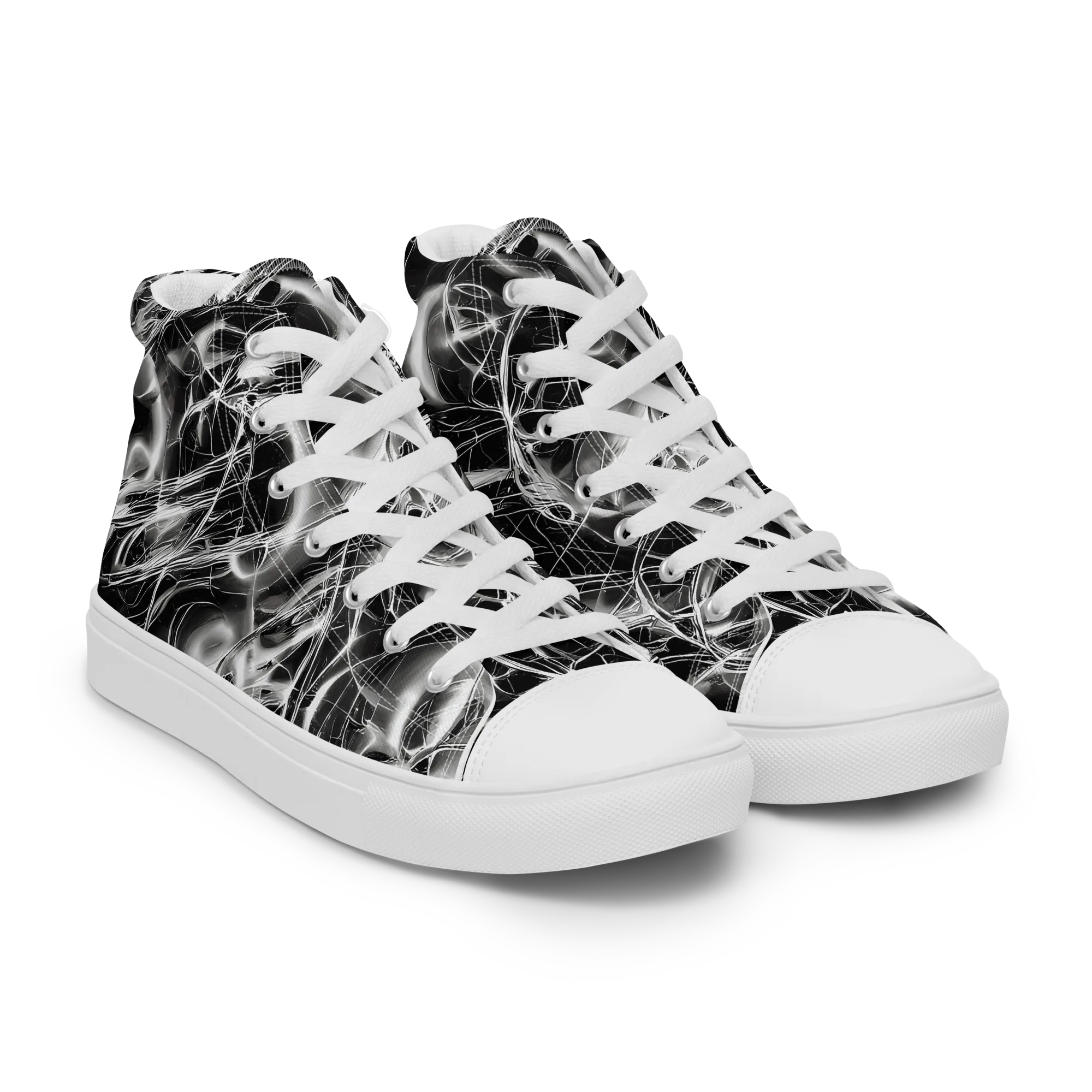 Chrome Tempest on Men's High Top Canvas Shoes — Right Front