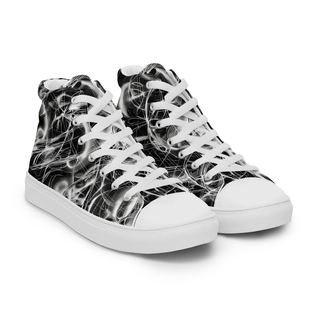 Chrome Tempest on Men's High Top Canvas Shoes — Right Front