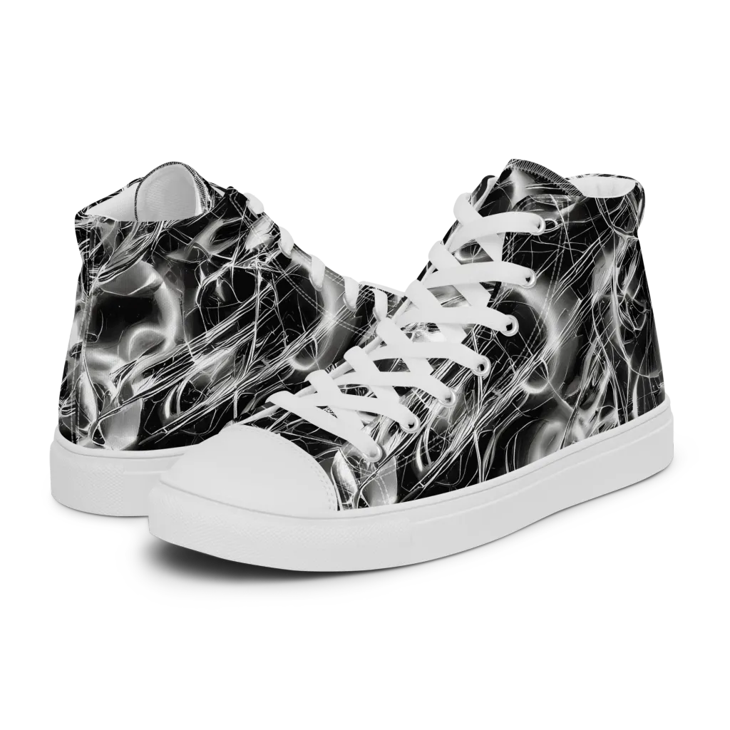 Chrome Tempest on Men's High Top Canvas Shoes — Left