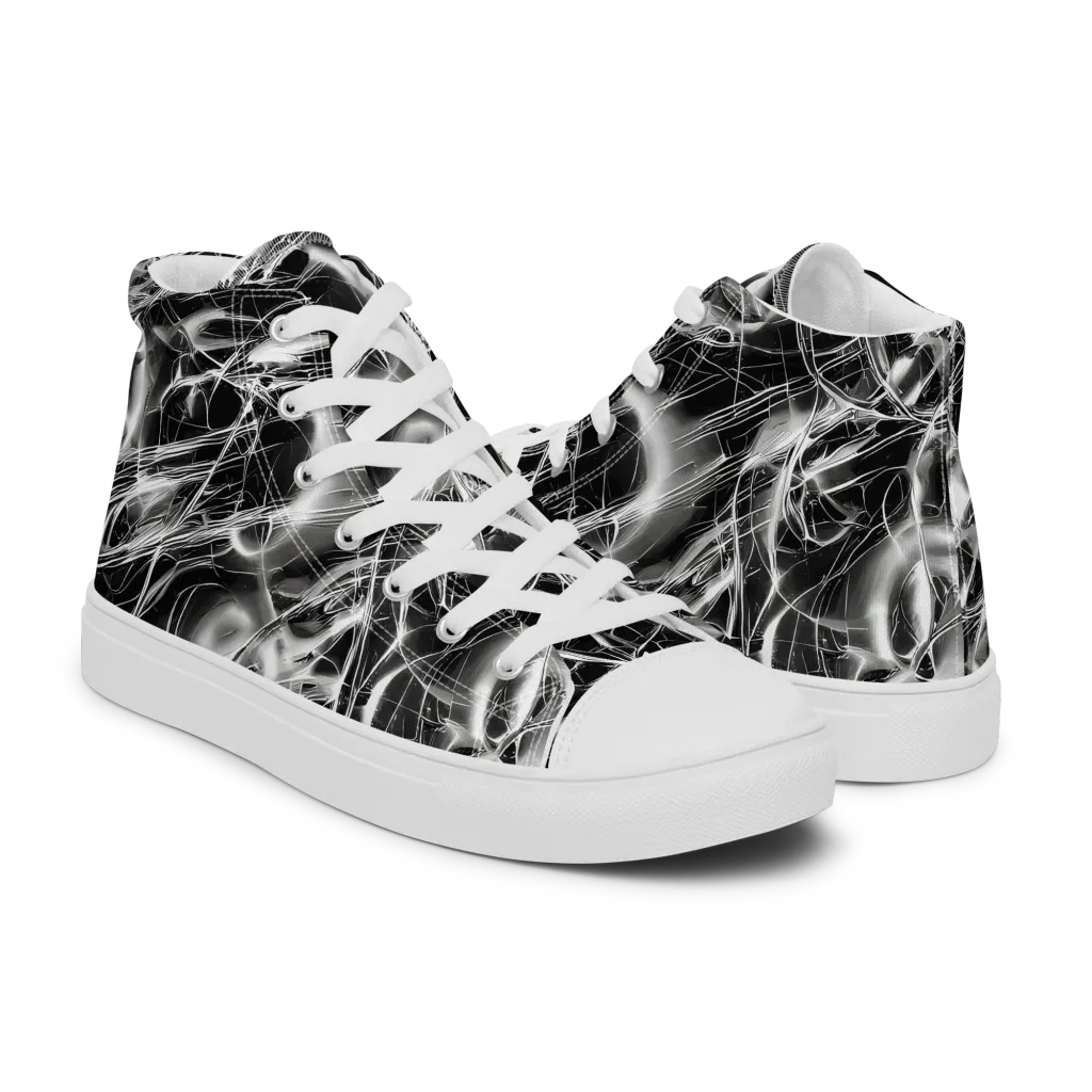 Chrome Tempest on Men's High Top Canvas Shoes — Right