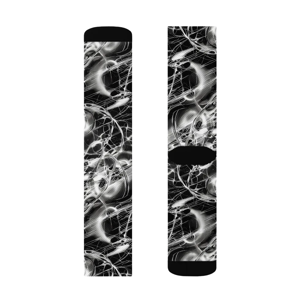 Chrome Tempest on Socks — Left Sock