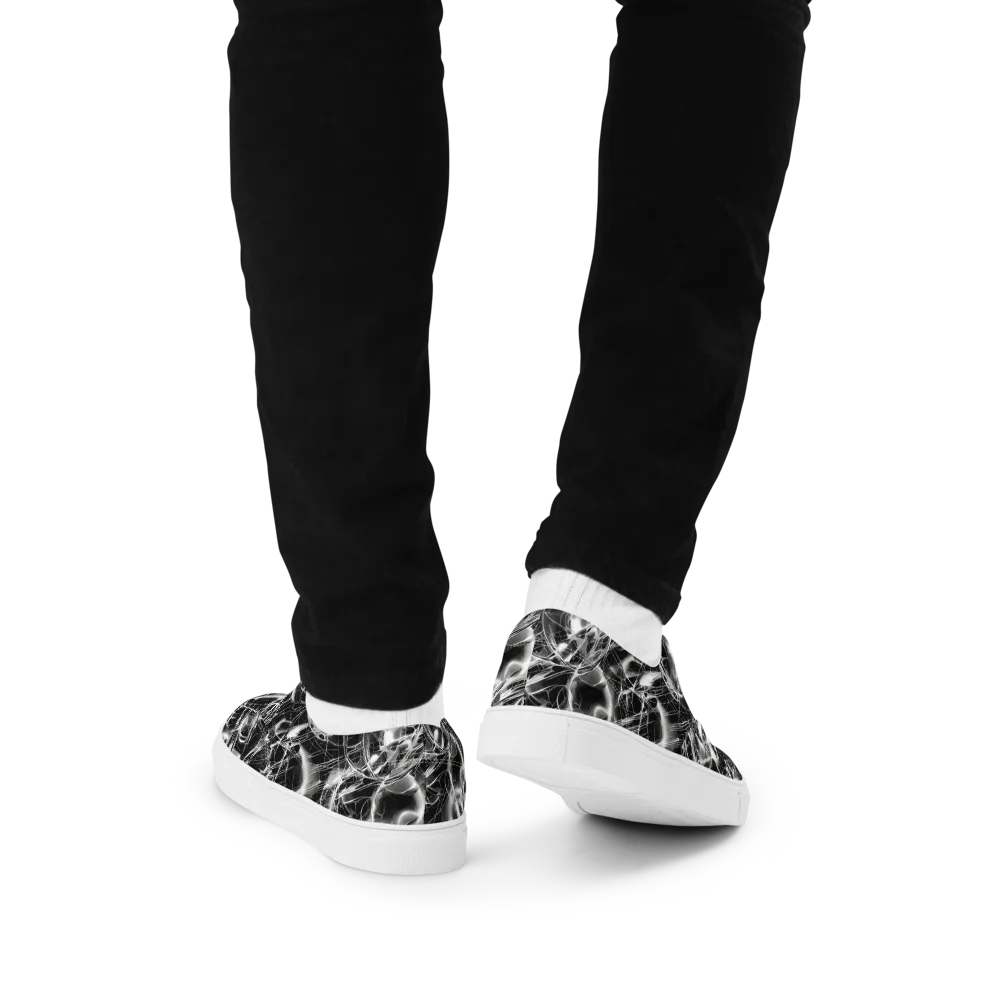 Chrome Tempest on Men's Lace-Up Canvas Shoes — Back