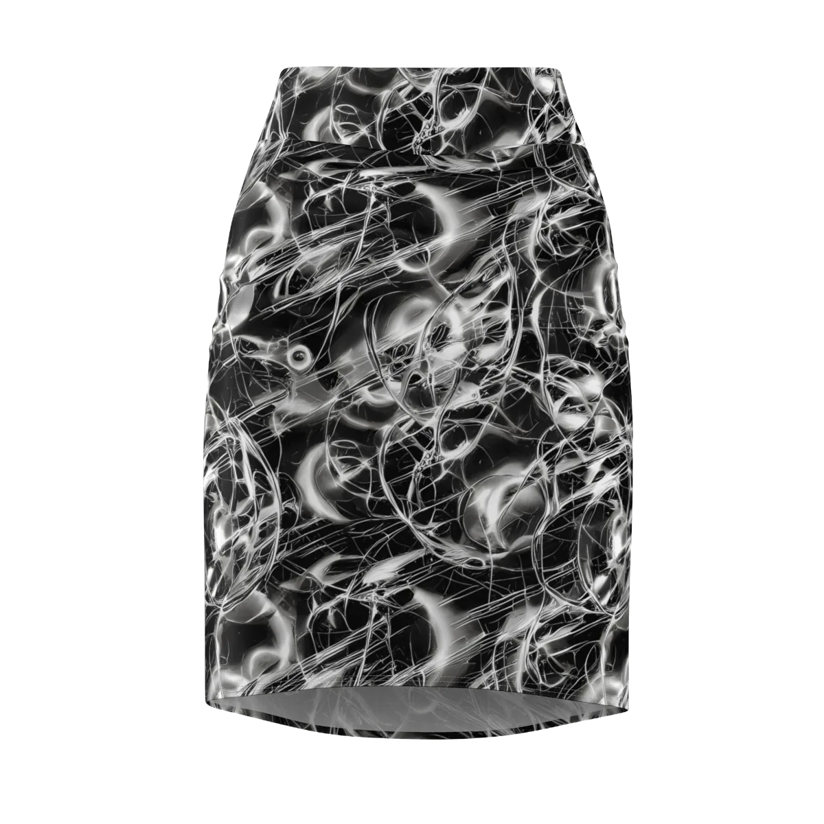 Chrome Tempest on Pencil Skirt — Front