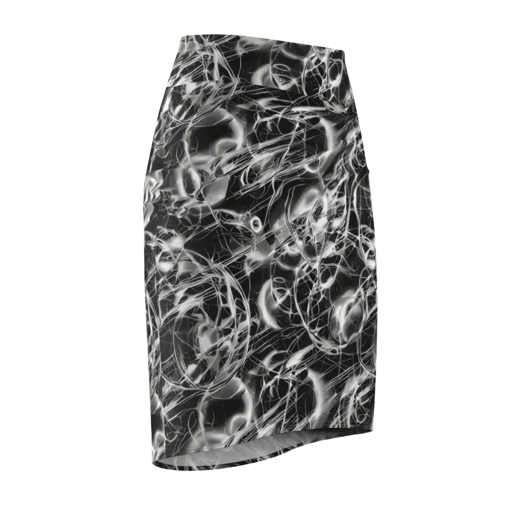 Chrome Tempest on Pencil Skirt — Front Side