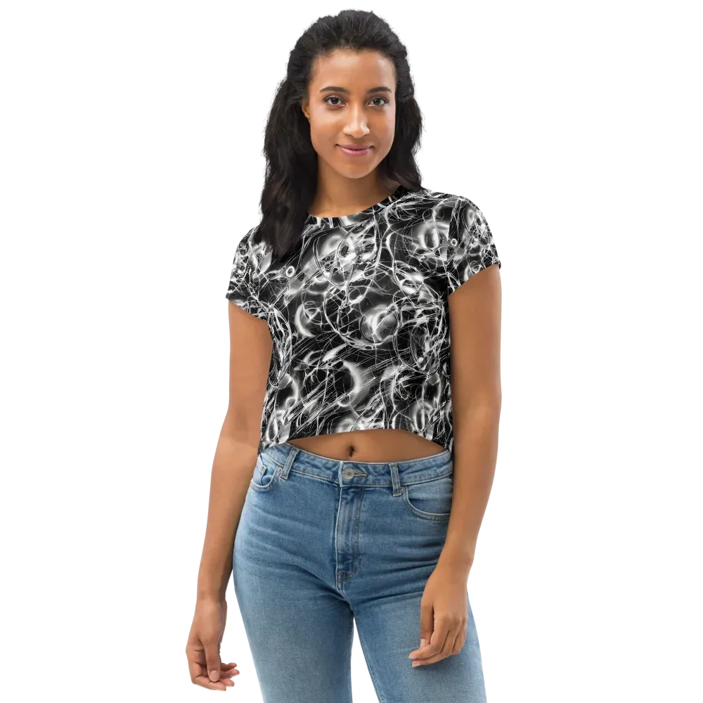 Chrome Tempest on Crop Tee — Front