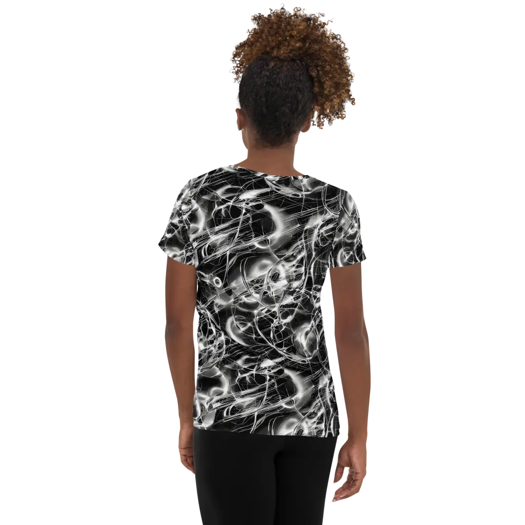 Chrome Tempest on Women's Athletic T-Shirt — Back