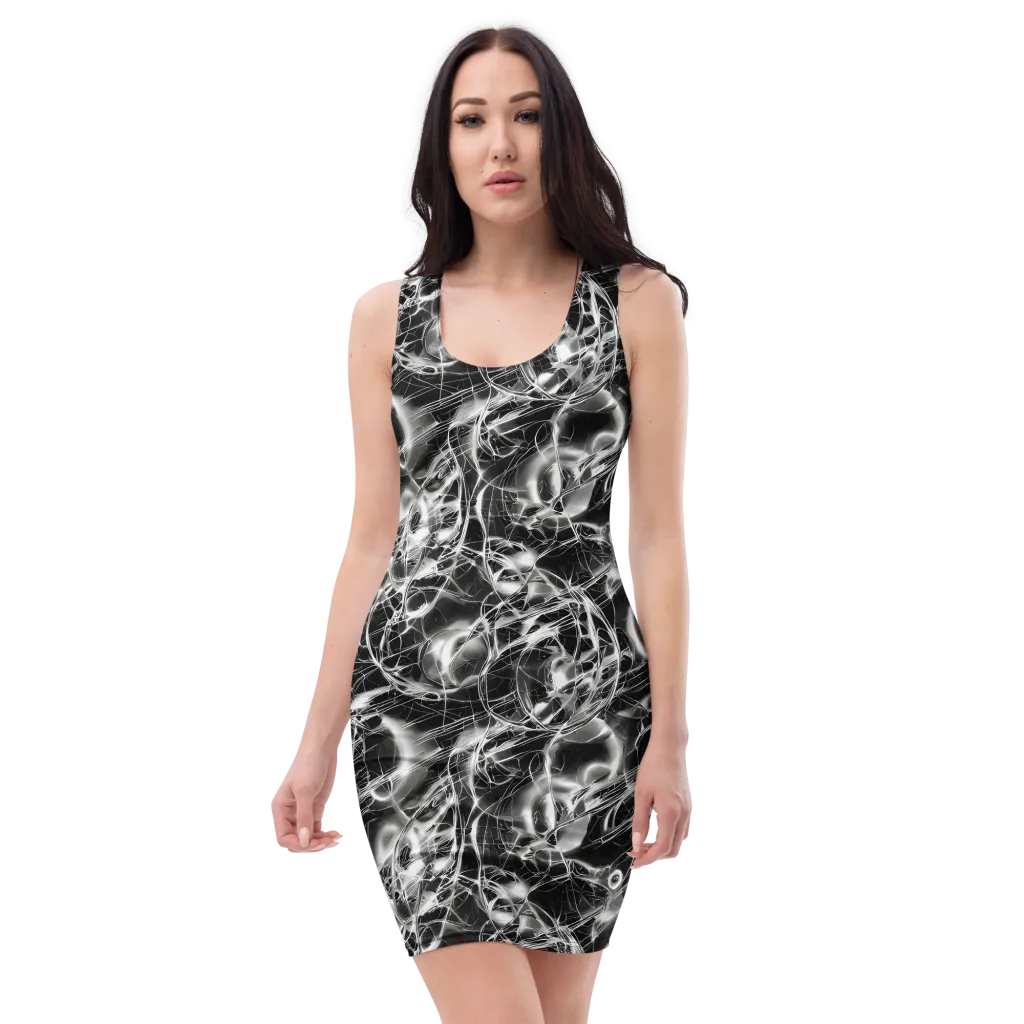 Chrome Tempest on Bodycon Dress — Front