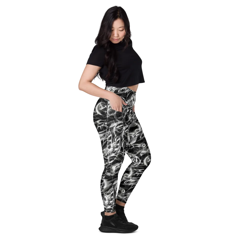 Chrome Tempest on Leggings with Pockets — Right