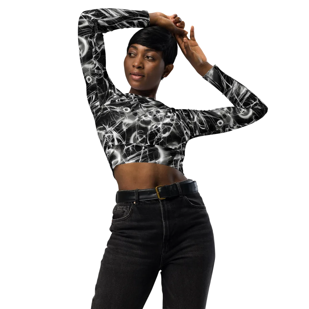 Chrome Tempest on Long Sleeve Crop Top — Front