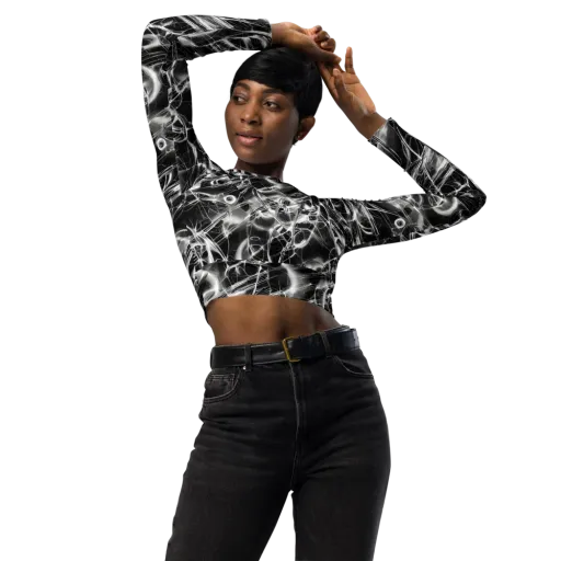 Chrome Tempest on a Long Sleeve Crop Top