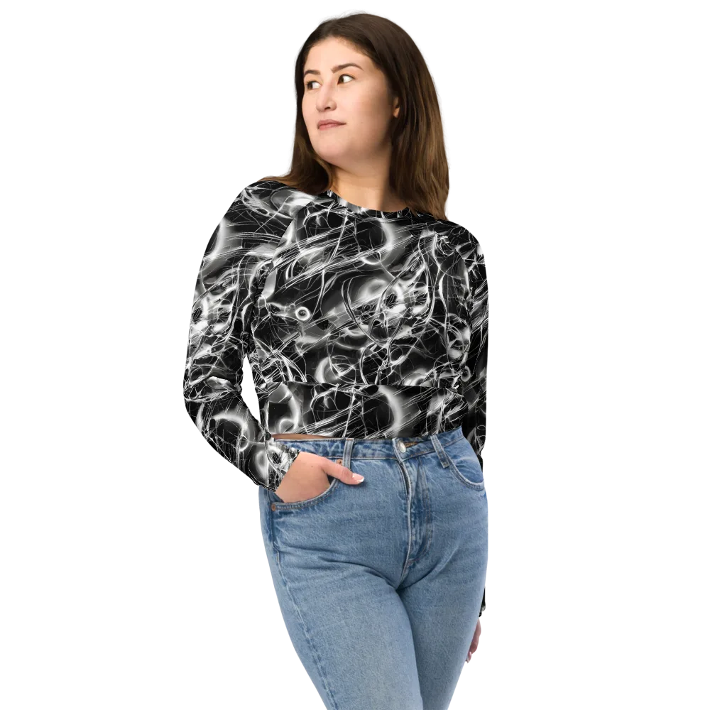 Chrome Tempest on Long Sleeve Crop Top — Front