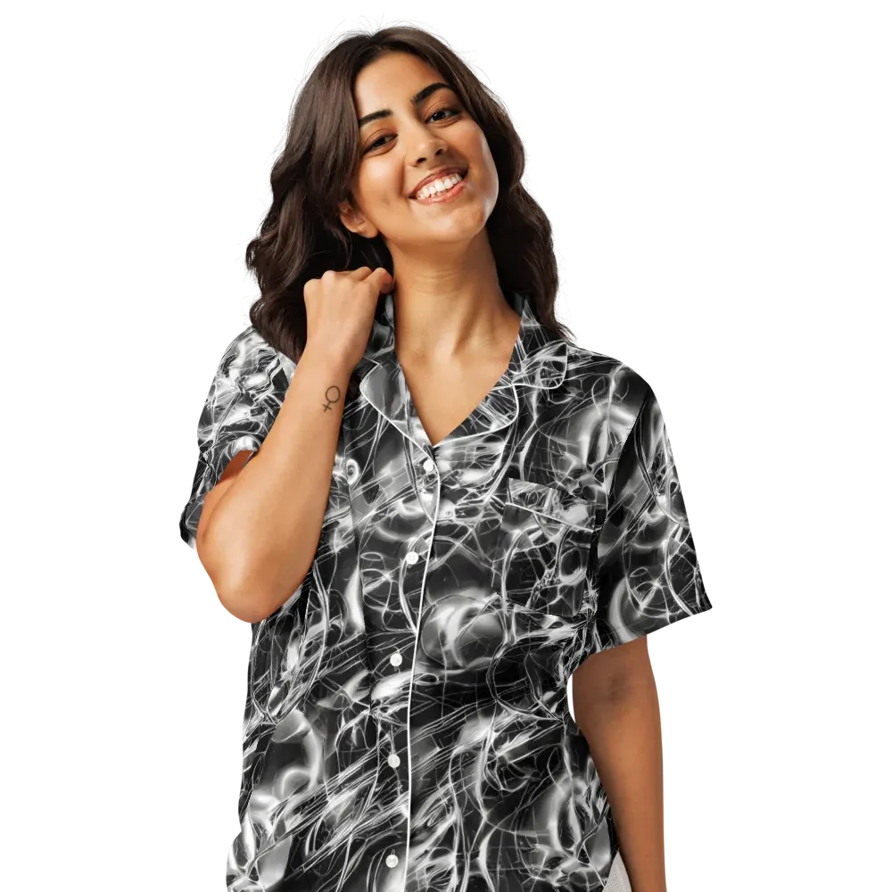 Chrome Tempest on Women's Short Sleeve Pajama Top — Front
