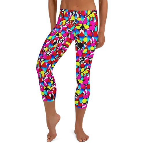 Chromatic Riot on a Capri Leggings