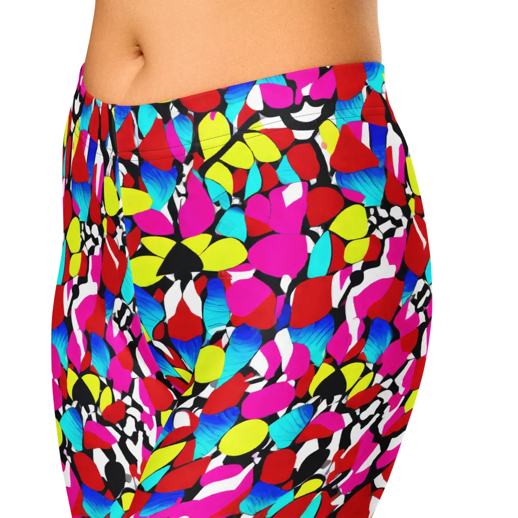 Chromatic Riot on Capri Leggings — Zoomed-in