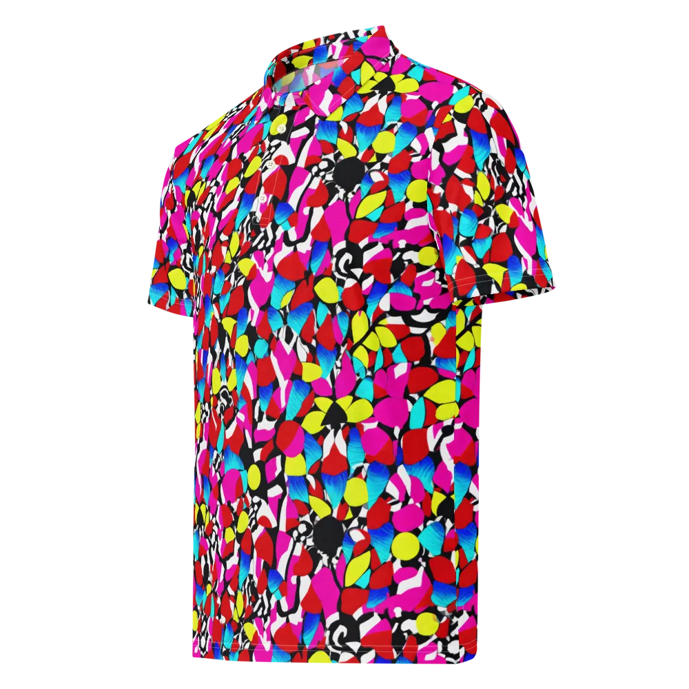 Chromatic Riot on Men's Slim Fit Polo Shirt — Left Front