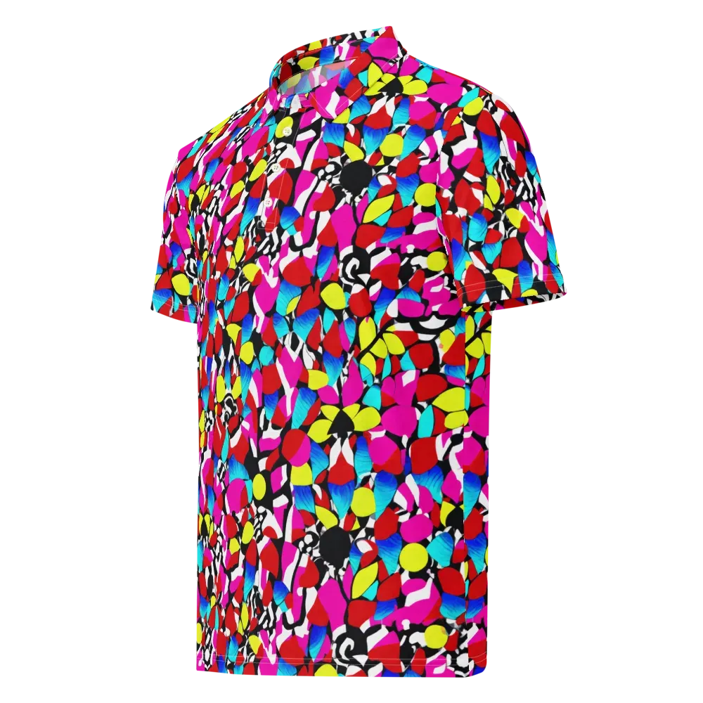 Chromatic Riot on Men's Slim Fit Polo Shirt — Left Front
